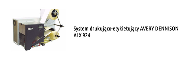 System drukująco-etykietujący AVERY DENNISON ALX 924
